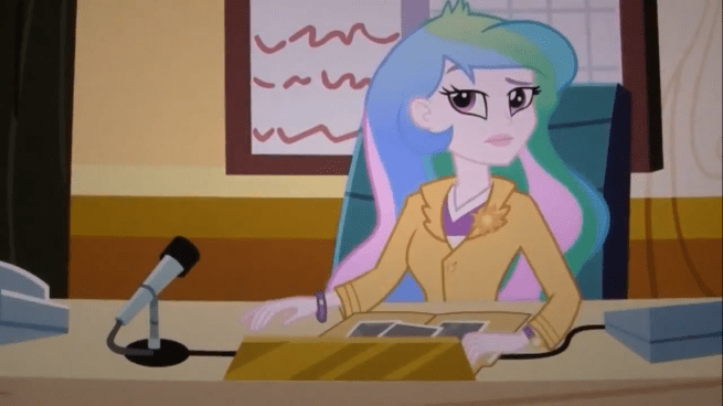 Principal Celestia as portrayed by Angelina Jolie.