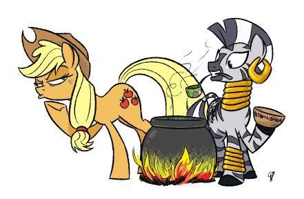 “Ah! The pony whose fur is orange.” … “Can I get you… a bowl of… porridge? “