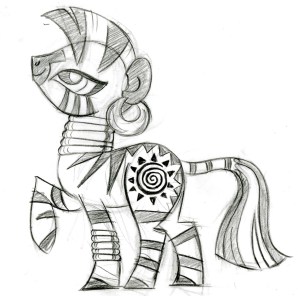 Original sketch by Lauren Faust