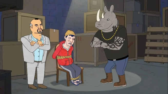 It’s funny because Arron Paul did a show once about a similar character getting in deep with drug dealers.