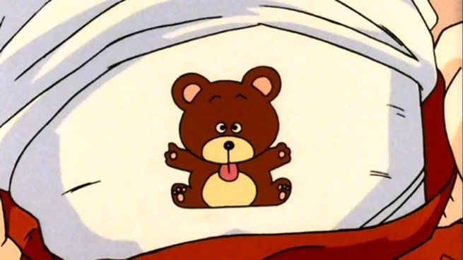 Cartoon on the back?  Childish.  Cartoon on the front?  Juvenile (but NOT childish).