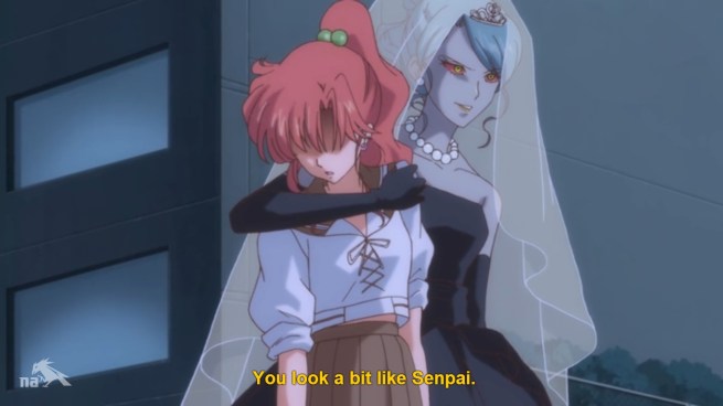 The bride's face doesn't react AT ALL. Is she just SUPER focused on the Scouts?