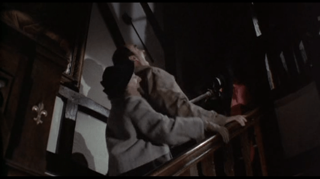 “WHY DID WE FOLLOW THE MASKED MAN UP A FLIGHT OF STAIRS!?” “HE MIGHT HAVE HAD MONEY!!!”