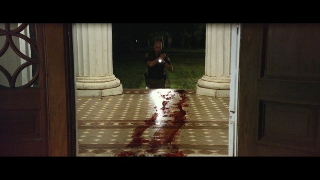 Fuck man!  Did Leatherface raid a Red Cross before getting home!?