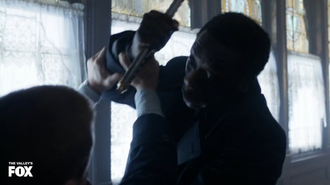 “If only my stabby stick could somehow EXTEND so that even though this guy is keeping my arm from striking, I can still stab him. Someone should really come up with a weapon that does that.”