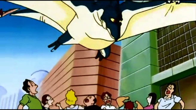 “GODZILLA!!”     “Not even close.  He’s much closer to Rodan than Godzilla.”     "WHO CARES!?  IT'S GONNA EAT US!!!"