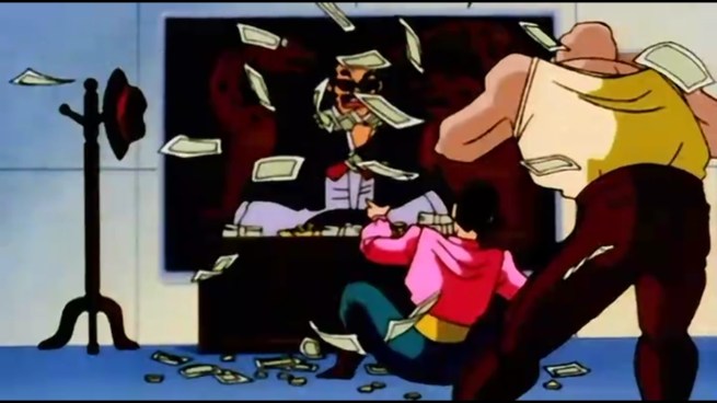 “Sir!  The dragon’s been kid-“     “DON’T YOU PEOPLE KNOCK!?!?!?  DON’T INTERUPT ME DURING MY MONEY TIME!!”