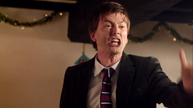 “And he just kept going on and on about my accent!  THERE’S NOTHING WRONG WITH BEING SCOTISH!!”     “Honey, Mr. Moffat was nice enough to let you play Dr. Who again.  Can you please stop having these nightly rants?”     “Only if you can explain why he let Capaldi keep HIS accent!!!” 