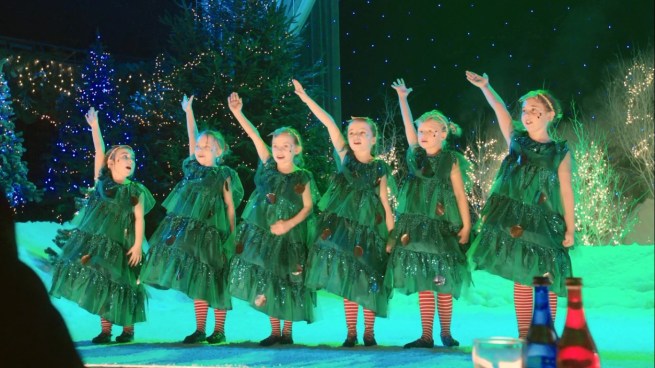 Oh look!  Christmas trees  singing an Irish folk song!