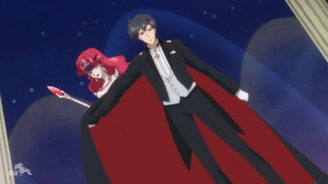 “Don’t drop that cape yet.  I’m still changing and have only managed to put my spiky shoulder pads on.”