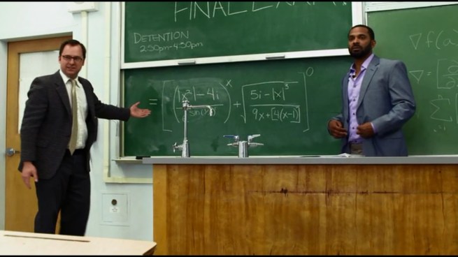 “HERE IS YOUR FINAL EXAM!!”     “Uh… this is trigonometry.  Why are you throwing in imaginary numbers?”