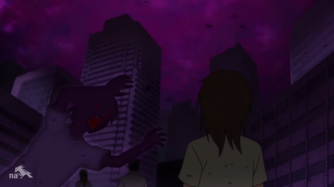 “Purple man wants woman!!”     “Purple man can fuck off.”