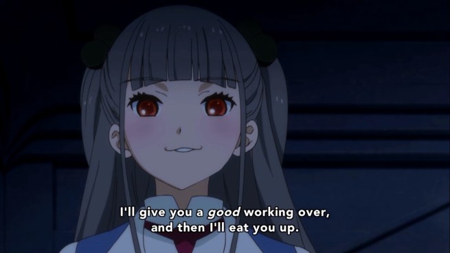 “I’m gonna fuck your brains out.  And by fuck, I mean eat.  And by eat, I mean have sex with.  I think.”