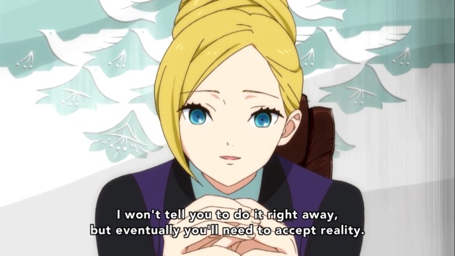 “The reality that everyone you love is dead.”     “Gee.  Thanks.”