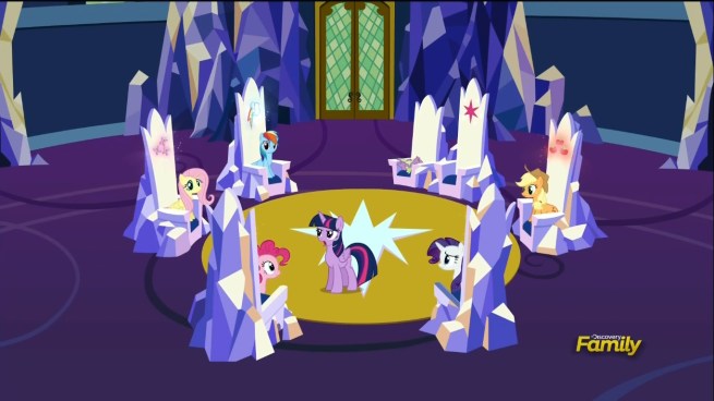 “You guys! There’s got to be some greater purpose for all of this!” “What’s that Twilight? I couldn’t hear you over the sound of my back getting proper lumbar support. Ah…”