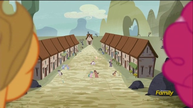 It looks like the fake city from the end of Blazing Saddles!