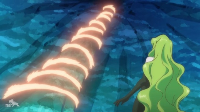 “Feast your eyes on my swirling death beam thingy!!”