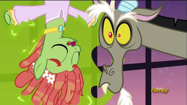 “To calm the creature, I must serenade him with the song of my people!  Picture yourself in a boat on a river, with tangerine trees and marmalade skies!”