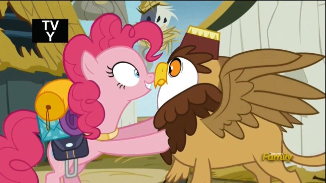 “Have you heard the good word of Celestia!?  You’re all friendless heathens!   Lucky for you though, the Ponies are willing to show you the path to true happiness!!  Now who wants to work on our rock farms!?”