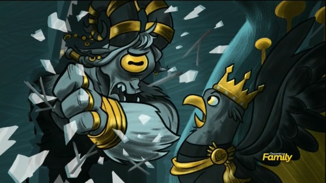 “IT’S MY IDOL PUNK!!”     “Oh man.  My grandmamma gave me that idol…”