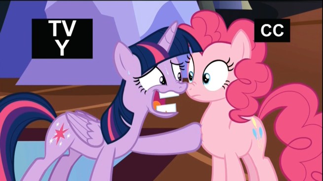 “The Princess of Friendship does NOT get nervous before a diplomatic meeting, right?  RIGHT!?”     “Uh… sure Twilight.  Whatever you say.”