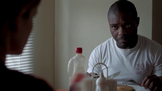 “Thanks for the pancakes.  They’re pretty good.”     “Are they ‘set me free’ good?”     “Maybe.”     “Wait, seriously?”     “Well nothing’s OFFICIAL yet, but you never know.”     “Sweet!  Need anymore butter?”