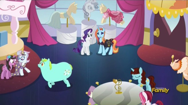 “So who’s going to make the dresses for this store while you’re in Ponyville?”     “Hey, YOU’RE the one who wanted to run this place, right?”