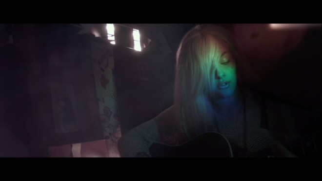 “My name’s Jem, and I’m gonna play a song that make the whole sing in peace and harmony.  It took me all day to write it.”