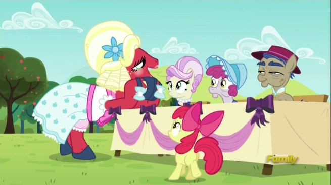 Look at that guy on the right, thinking he's got a shot!  Orchard Blossom (stallion or not) would break him in half!